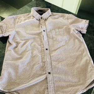 Light Maroon J Crew Oxford Short Sleeve Button Up